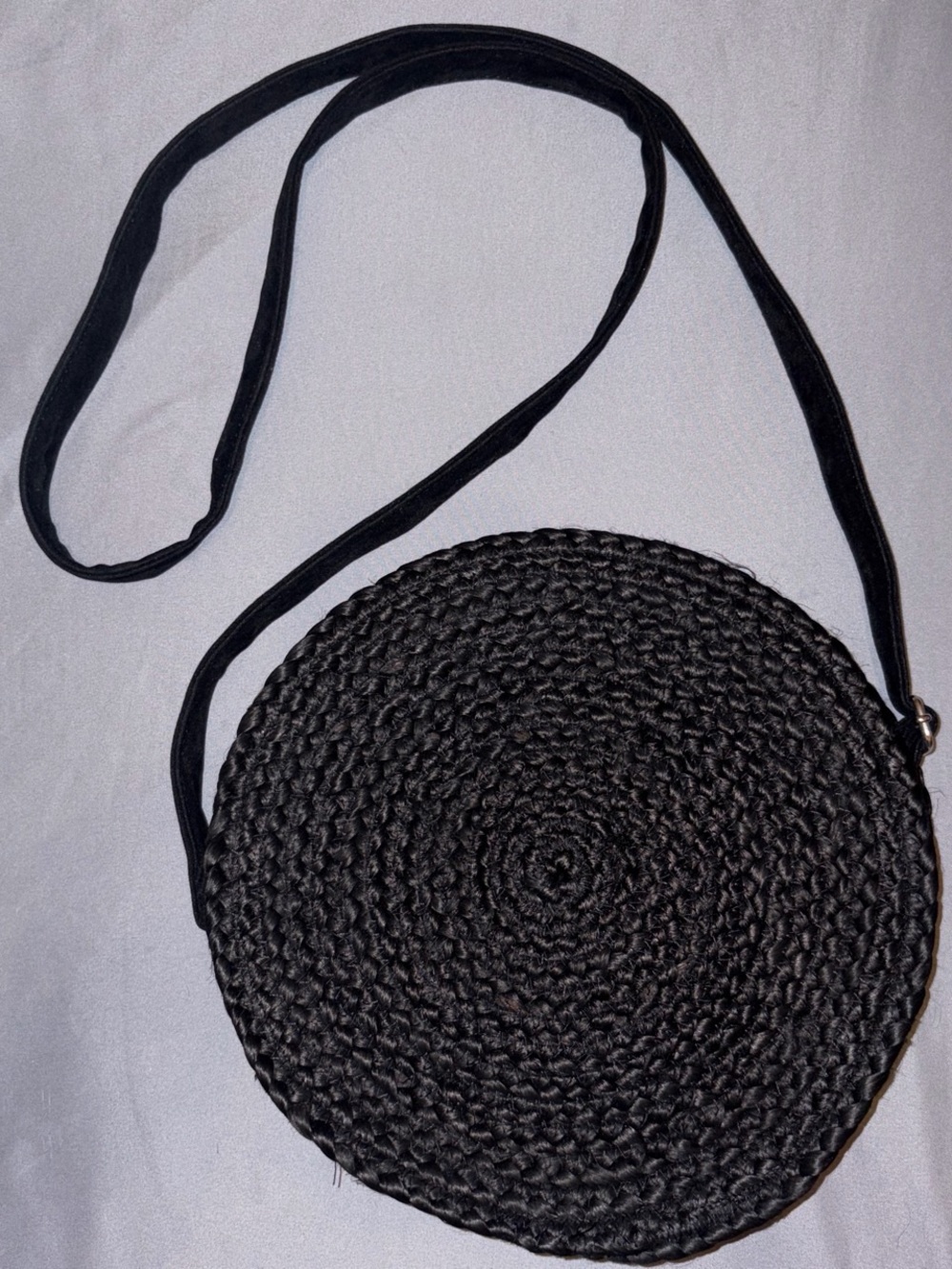 Nastygal Black Woven Round Crossbody Bag